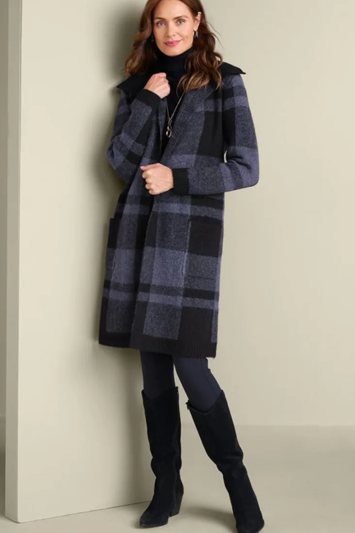Soft Surroundings Posh Plaid Cardigan PoshPlaid