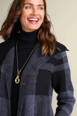 Soft Surroundings Posh Plaid Cardigan PoshPlaid