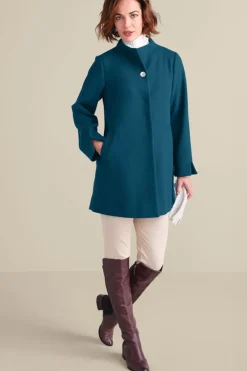 Clearance Soft Surroundings Rachel Swing Coat SailorBlue