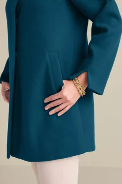 Clearance Soft Surroundings Rachel Swing Coat SailorBlue