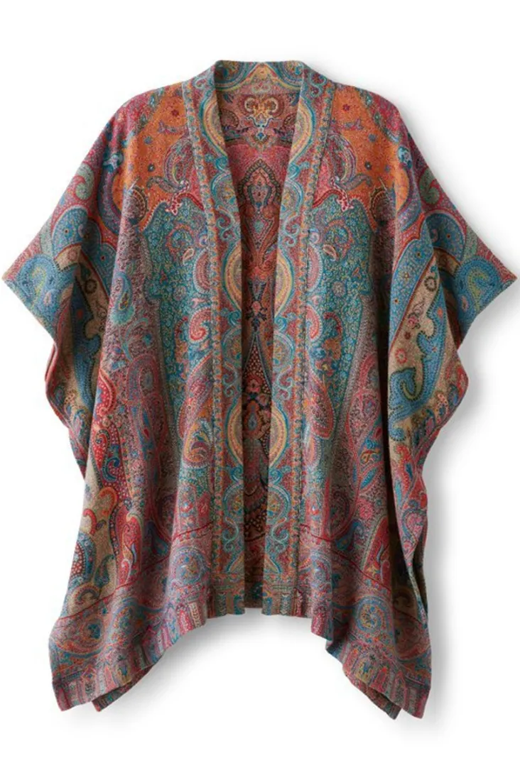 Clearance Soft Surroundings Rhea Woven Kimono Wrap Multi