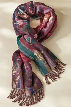 Discount Soft Surroundings Rosy Reversible Scarf Multi