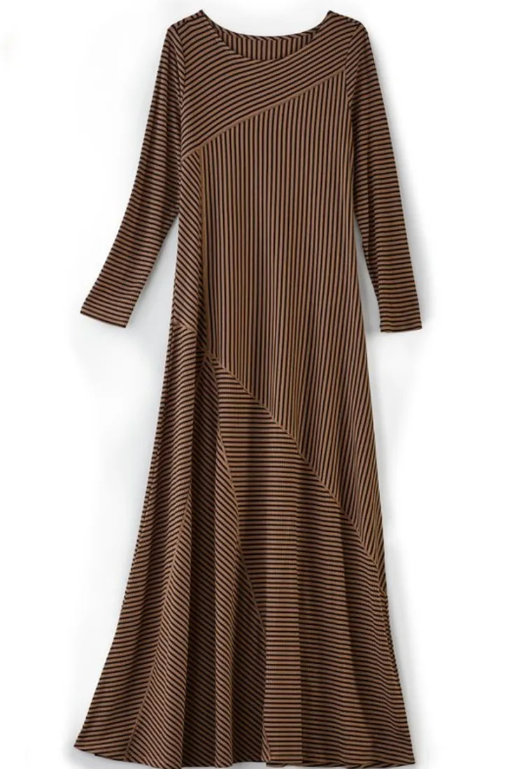 Soft Surroundings Ryley Dress Brown/BlackStripe