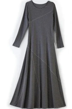Soft Surroundings Ryley Dress Brown/BlackStripe