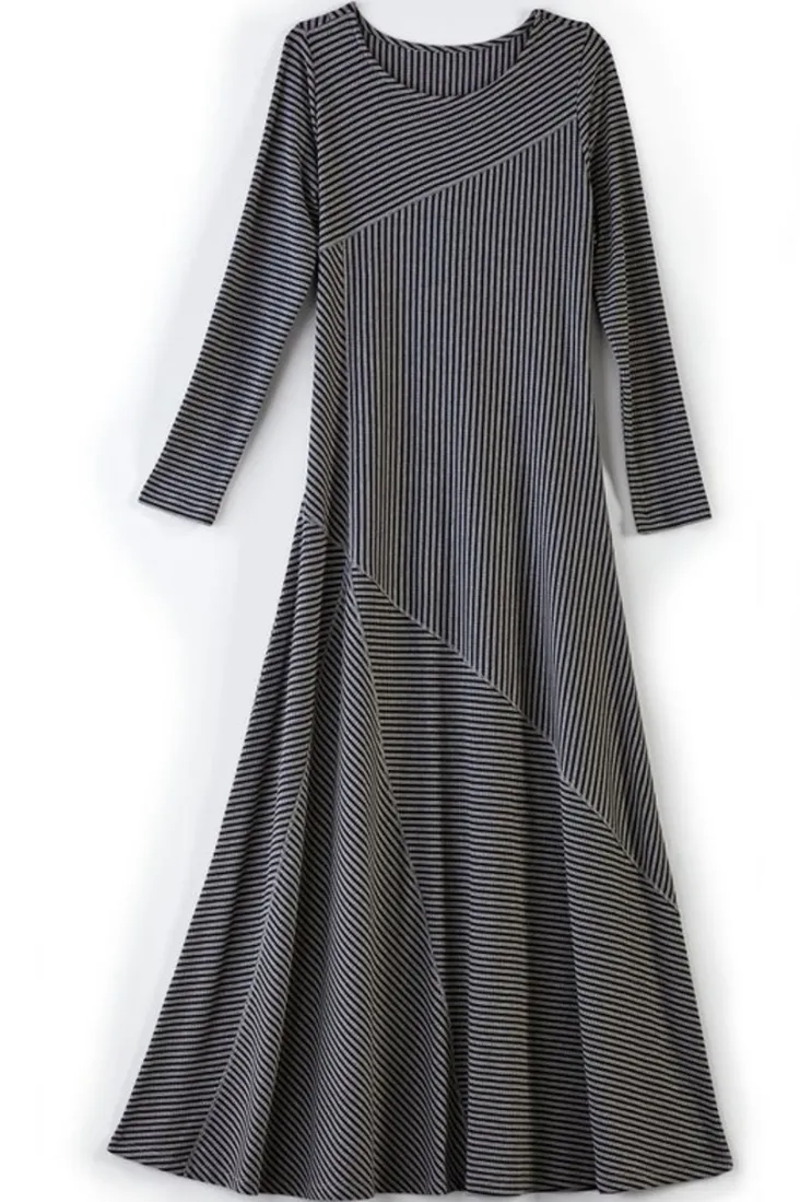 Soft Surroundings Ryley Dress Brown/BlackStripe