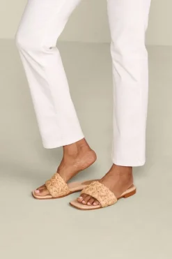 Outlet Soft Surroundings Schutz Ayla Raffia Slides Perola