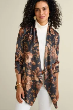 New Soft Surroundings Shape Drape Faux Suede Jacket
