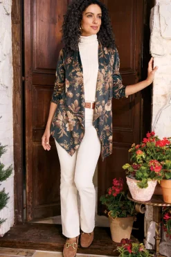 New Soft Surroundings Shape Drape Faux Suede Jacket