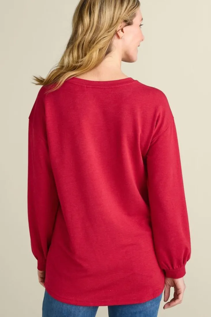 Clearance Soft Surroundings Siesta Soft Button Shoulder Tunic LipstickHeather