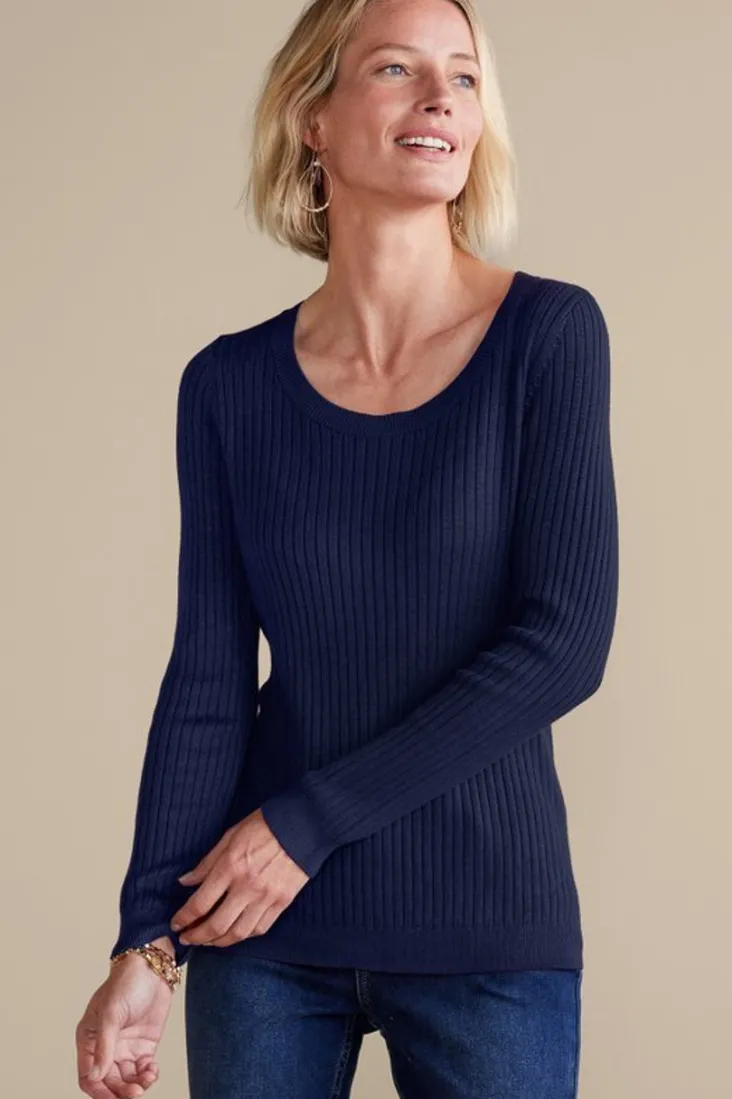 Best Soft Surroundings Soft Essential Ribbed Pullover Sweater