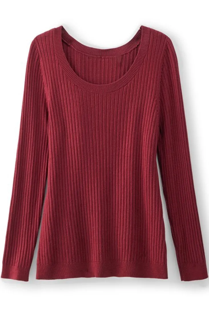 Best Soft Surroundings Soft Essential Ribbed Pullover Sweater