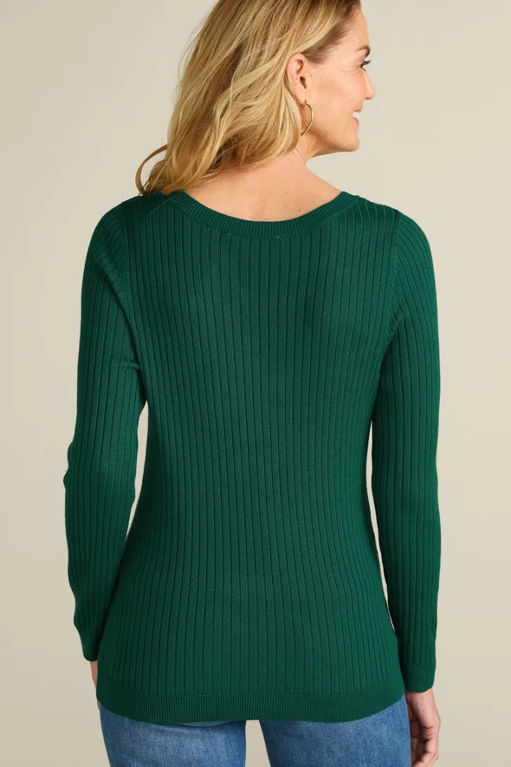 Best Soft Surroundings Soft Essential Ribbed Pullover Sweater