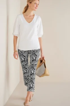 Hot Soft Surroundings Soft Essential Superla Slim Leg Crop Pants
