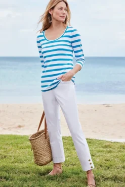Soft Surroundings Soft Essential Supima 3/4 Sleeve Tee