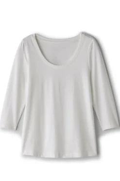 Soft Surroundings Soft Essential Supima 3/4 Sleeve Tee