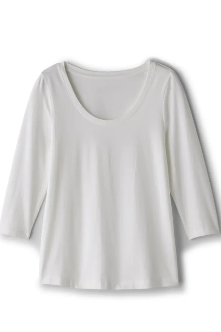 Soft Surroundings Soft Essential Supima 3/4 Sleeve Tee