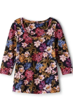 New Soft Surroundings Soft Essential Supima 3/4 Sleeve Tee I