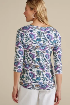 New Soft Surroundings Soft Essential Supima 3/4 Sleeve Tee I