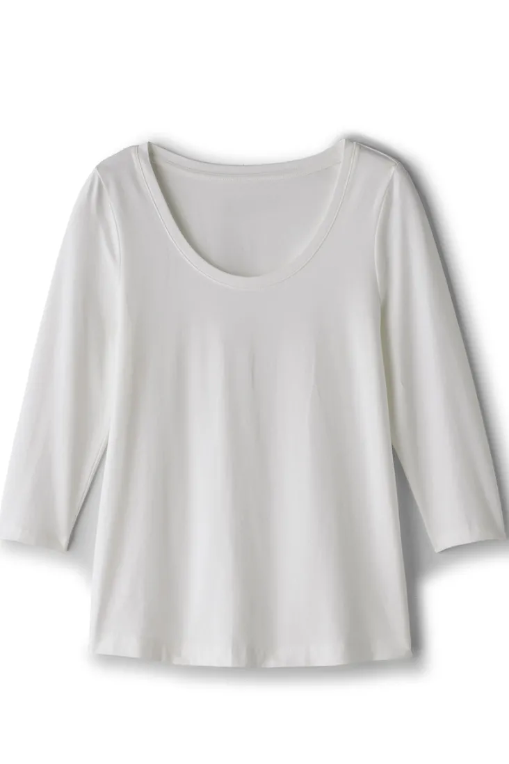 New Soft Surroundings Soft Essential Supima 3/4 Sleeve Tee I
