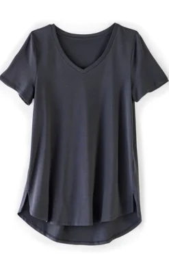 Discount Soft Surroundings Soft Essential Supima Isabel Short Sleeve Tunic