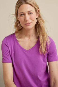 Discount Soft Surroundings Soft Essential Supima Isabel Short Sleeve Tunic