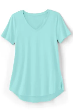 Discount Soft Surroundings Soft Essential Supima Isabel Short Sleeve Tunic