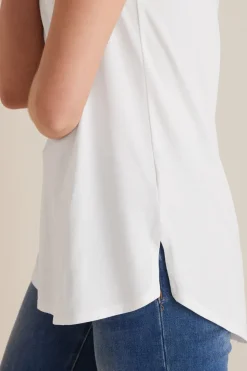 Discount Soft Surroundings Soft Essential Supima Isabel Short Sleeve Tunic