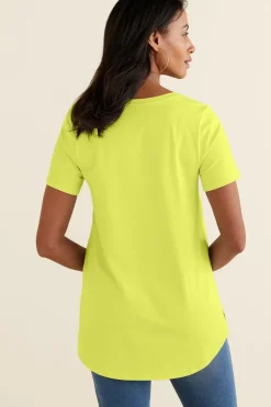 Discount Soft Surroundings Soft Essential Supima Isabel Short Sleeve Tunic