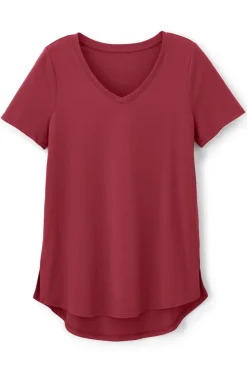 Discount Soft Surroundings Soft Essential Supima Isabel Short Sleeve Tunic