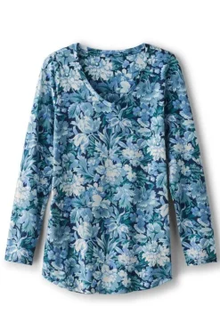 Discount Soft Surroundings Soft Essential Supima Isabel Long Sleeve Tunic