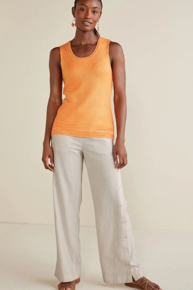 Hot Soft Surroundings Sonoma Linen Blend Wide Leg Pants