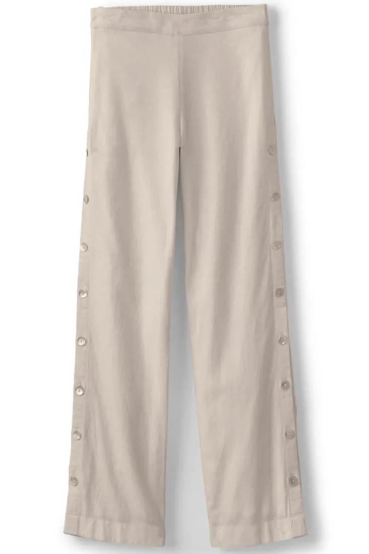 Hot Soft Surroundings Sonoma Linen Blend Wide Leg Pants