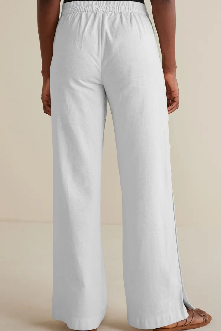 Hot Soft Surroundings Sonoma Linen Blend Wide Leg Pants