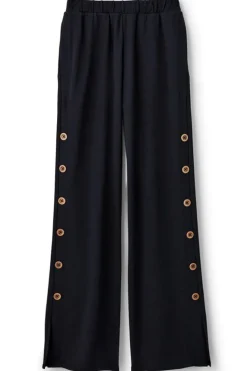 Sale Soft Surroundings Sorrento French Terry Wide Leg Pants Black