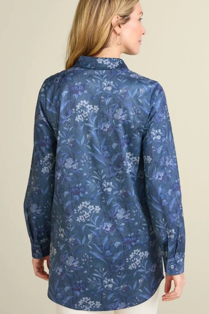 Sale Soft Surroundings Stretch Faux Suede Boyfriend Tunic Shirt AviaryClimbingGarden