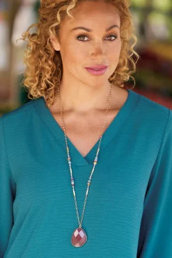 Soft Surroundings Suri Pendant Necklace GoldMulti