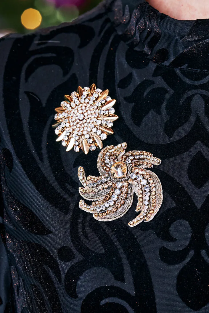 Outlet Soft Surroundings Swirl Around Burst Brooch Gold