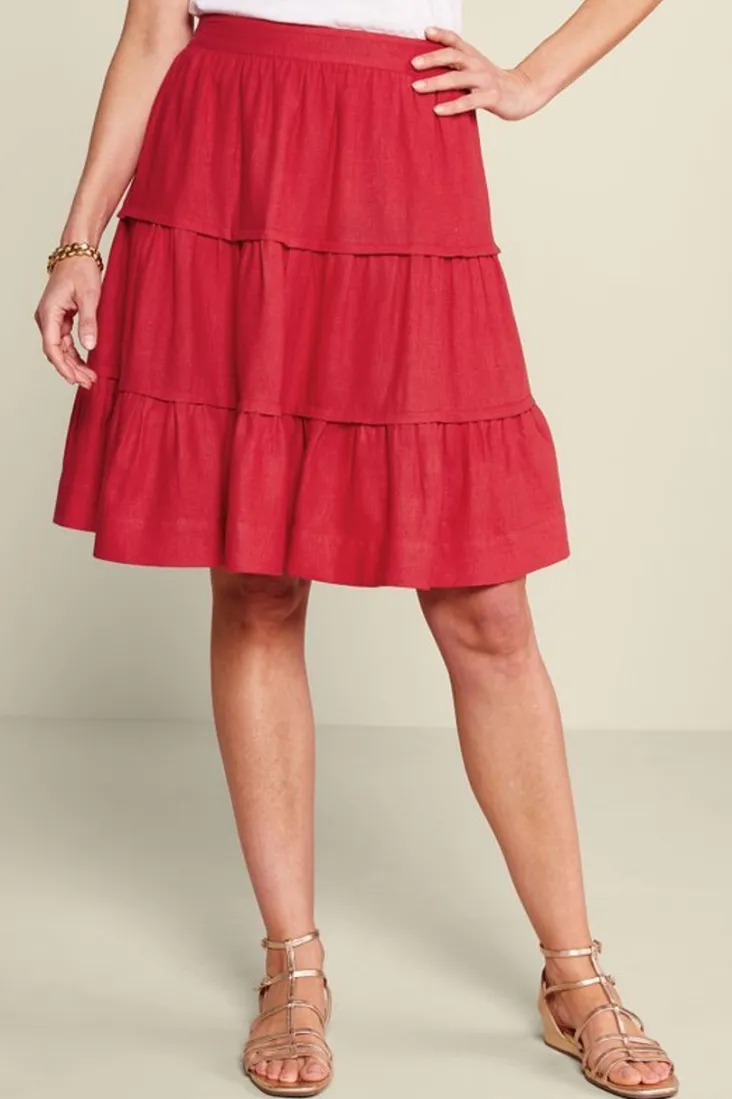 Clearance Soft Surroundings Talisa Linen Blend Skirt