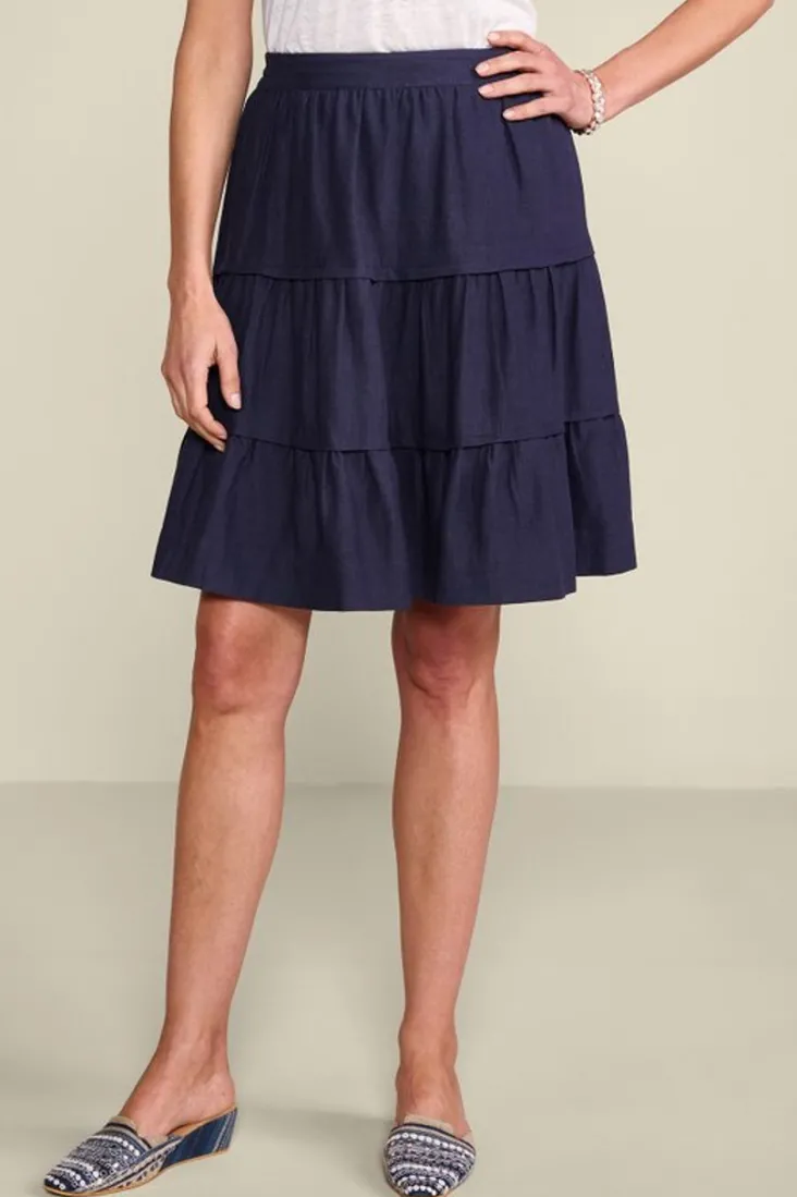 Clearance Soft Surroundings Talisa Linen Blend Skirt