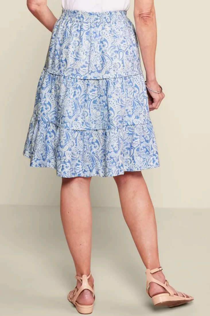 Clearance Soft Surroundings Talisa Linen Blend Skirt