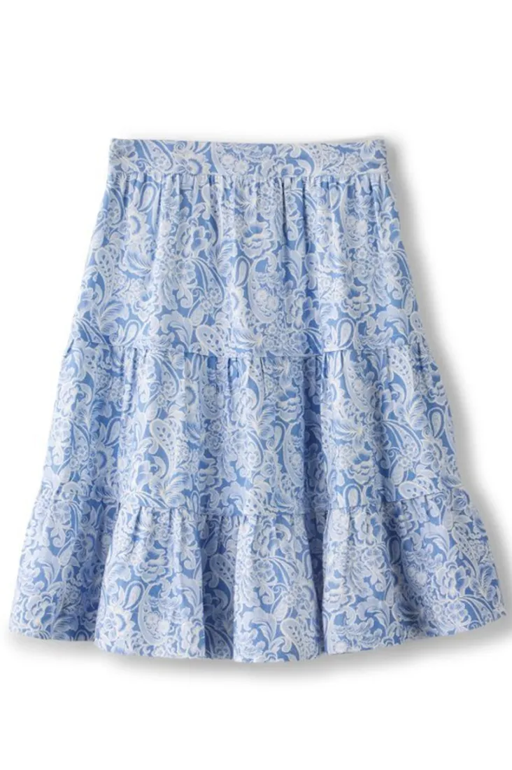 Clearance Soft Surroundings Talisa Linen Blend Skirt