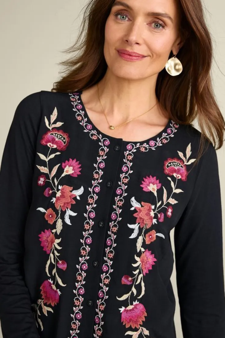 Online Soft Surroundings Talulla Embroidered Tunic BlackBeauty