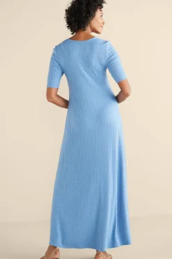 Discount Soft Surroundings Textured Short Sleeve Santiago Dress