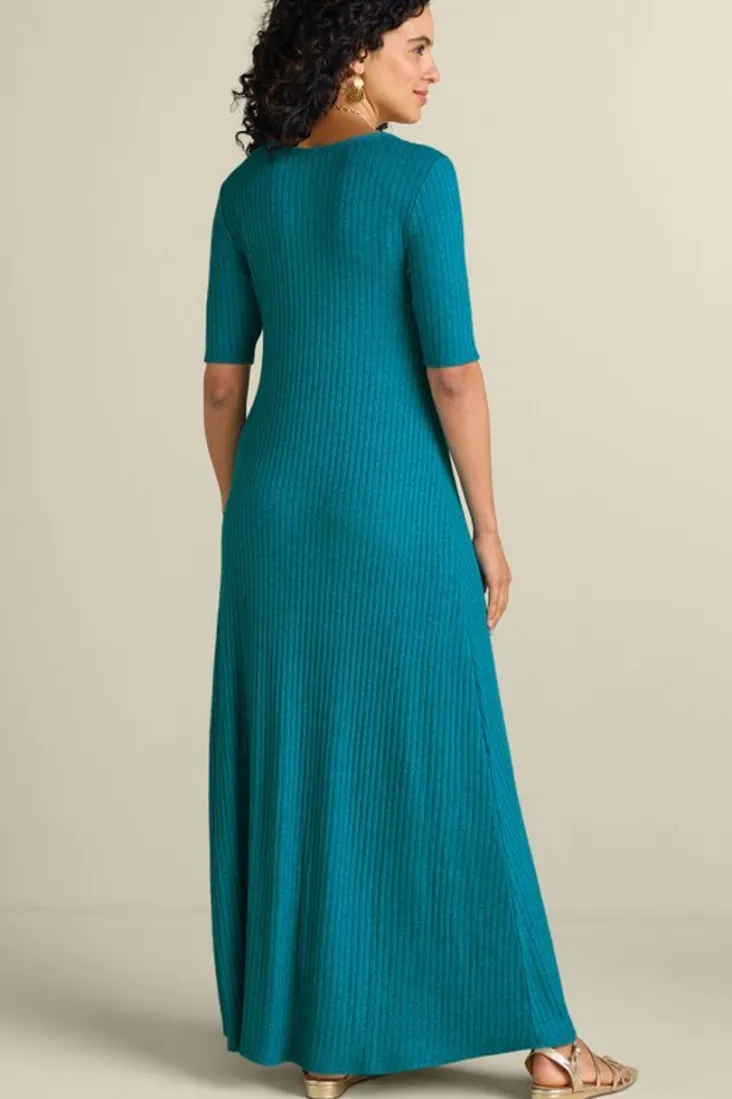 Discount Soft Surroundings Textured Short Sleeve Santiago Dress