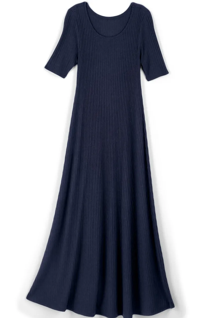 Discount Soft Surroundings Textured Short Sleeve Santiago Dress