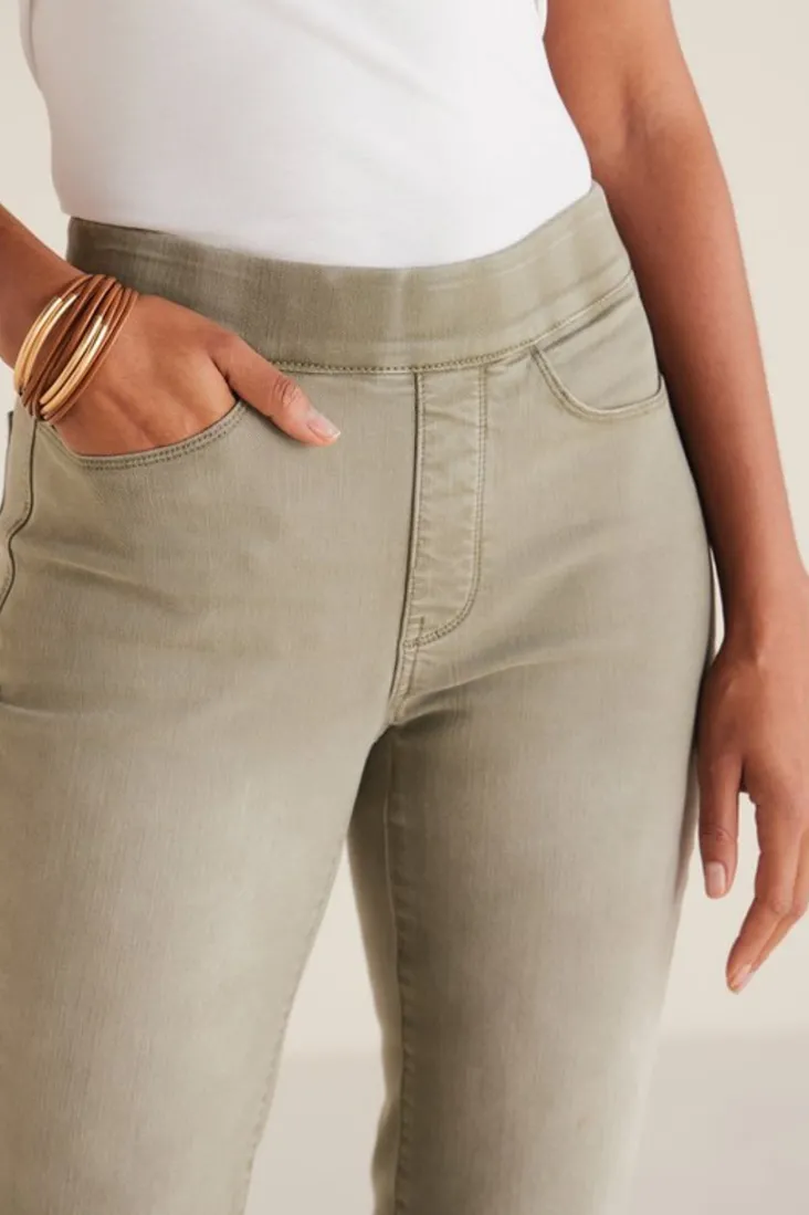 Sale Soft Surroundings The Ultimate Denim Pull-On Crop White