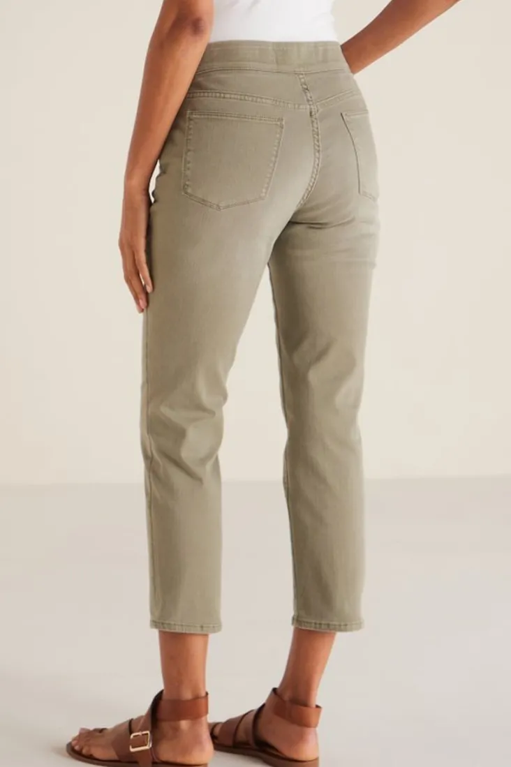 Sale Soft Surroundings The Ultimate Denim Pull-On Crop White