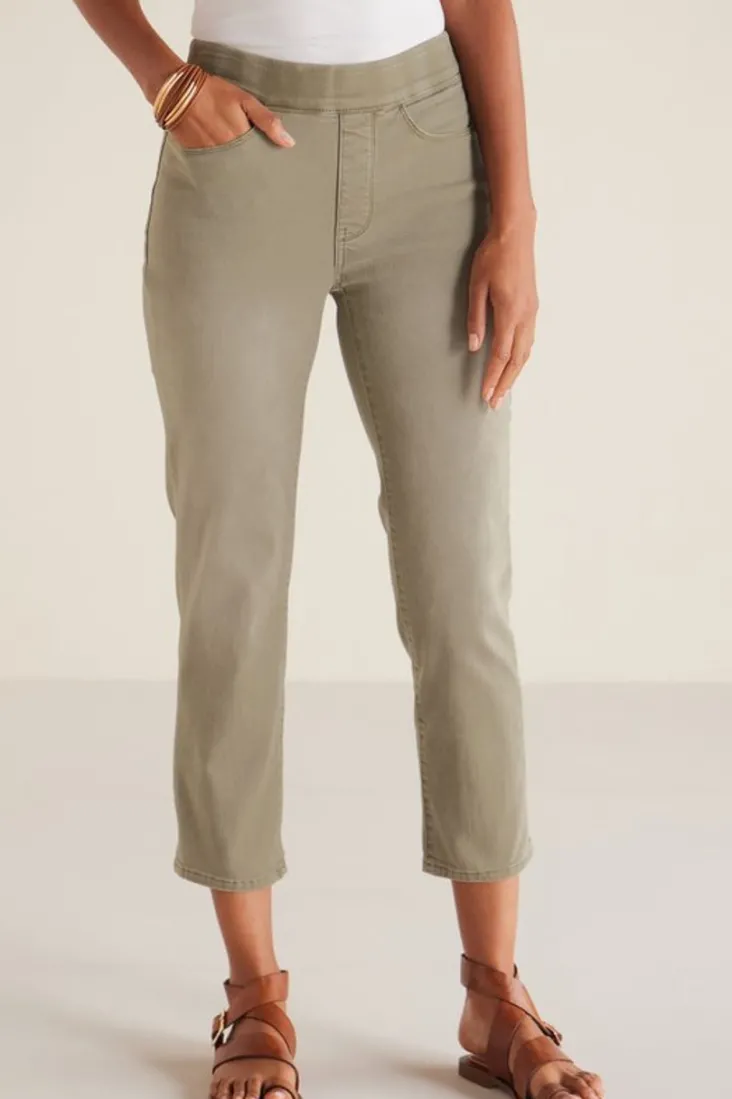 Sale Soft Surroundings The Ultimate Denim Pull-On Crop White