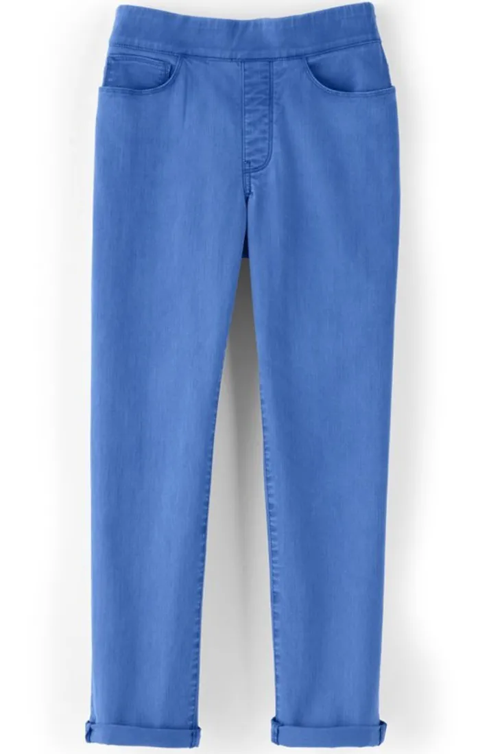 Sale Soft Surroundings The Ultimate Denim Pull-On Crop White