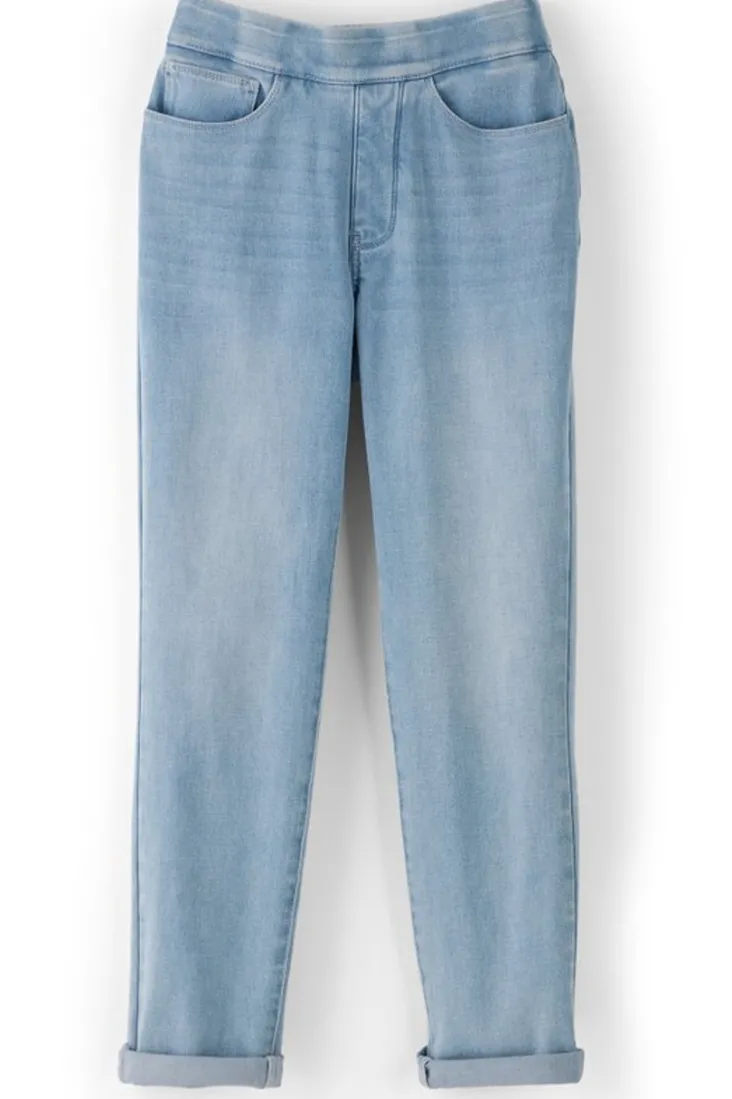 Sale Soft Surroundings The Ultimate Denim Pull-On Crop White